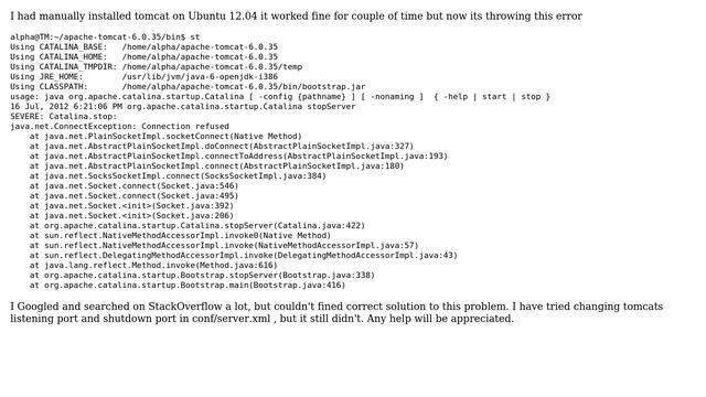 DevOps & SysAdmins: Tomcat's "Connection refused" error on startup смотреть онлайн
