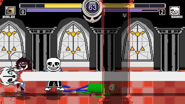 Baldi VS Sans [Baldi's Basics 🆚 Undertale] | MUGEN BATTLE смотреть онлайн