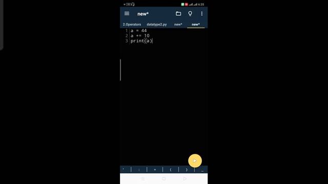 learn python in mobile 5 Pydroid 3 Assignment operators смотреть онлайн