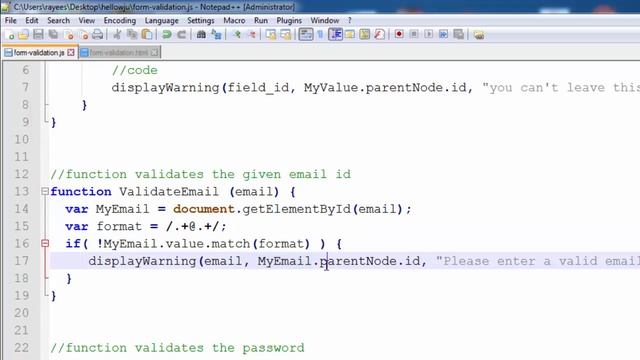 Complete Form Validation using JavaScript tutorial - (Part - 4) смотреть онлайн