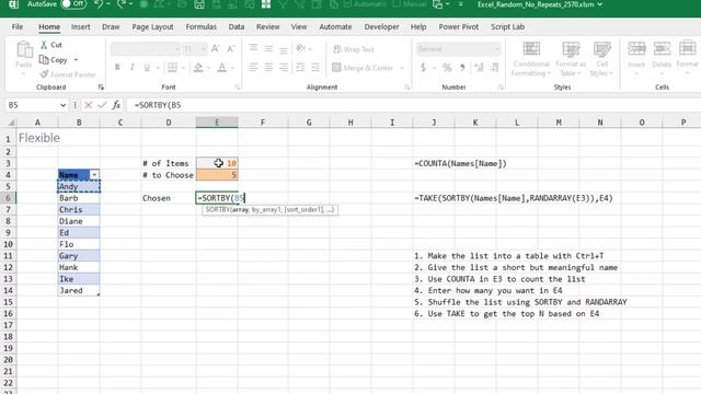 Excel Random No Repeats - Now Easier with Microsoft 365 - Episode 2570 смотреть онлайн