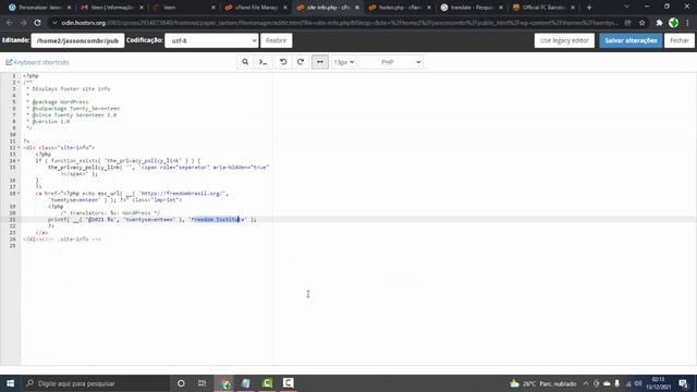 Como retirar o "Orgulhosamente desenvolvido com Wordpress" 2021/2022 смотреть онлайн