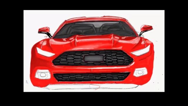 Drawing Ford Mustang GT 2016 | Digital Ipad drawing (Adobe photoshop sketch) | Creative Aaditya смотреть онлайн