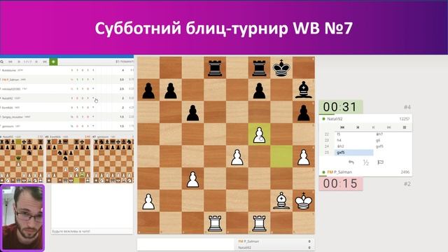 WB ChessStream - Субботний блиц-турнир WB №7 18.11.2023 смотреть онлайн