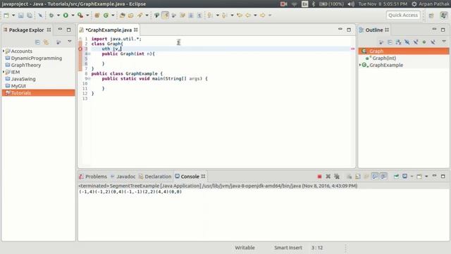 Graph using Adjacency List in Java смотреть онлайн