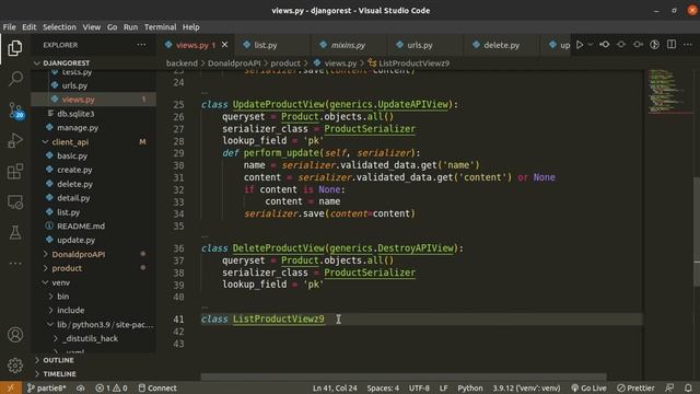 Python Django REST Vue supprimer Destroy API View partie 14 смотреть онлайн