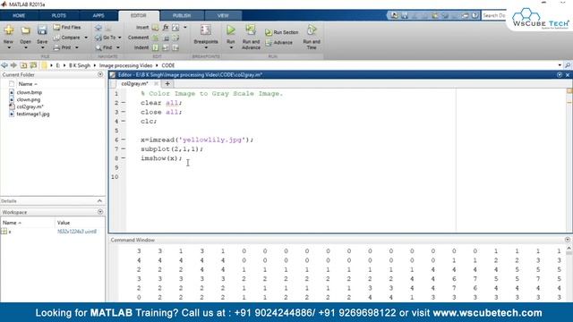 Converting Color Image to Grayscale Image using MATLAB | MATLAB Tutorial смотреть онлайн