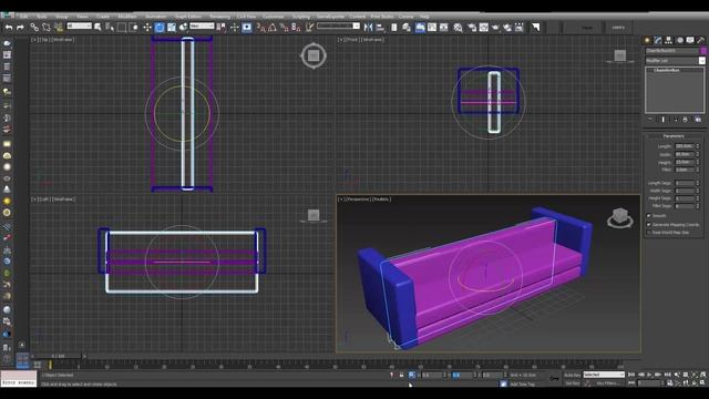 3ds max proqramında,Divan modelləmə dərsi. смотреть онлайн