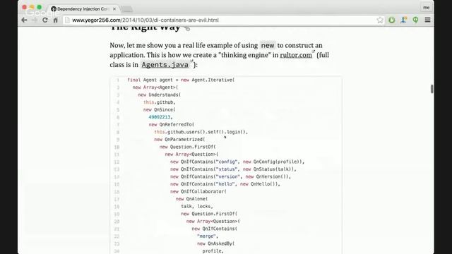 Dependency Injection Container is a Bad Idea (webinar #9) смотреть онлайн