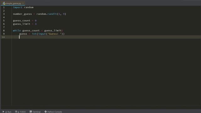 Simple "Guess Number" game using Python смотреть онлайн