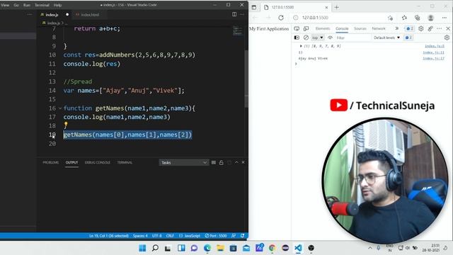 ES6 #1: Spread & Rest Operator in ES6 in JavaScript in Hindi | Technical Suneja смотреть онлайн