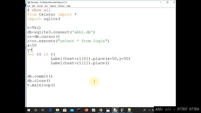 Database connectivity in python through Sqlite in hindi part 9 смотреть онлайн