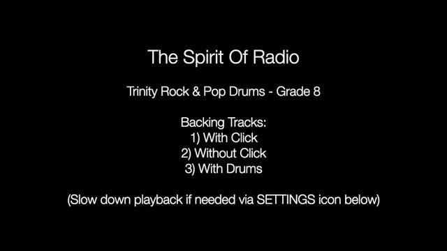 The Spirit Of Radio Fire by Rush - Backing Track for Drums (Trinity Rock & Pop - Grade 8) смотреть онлайн