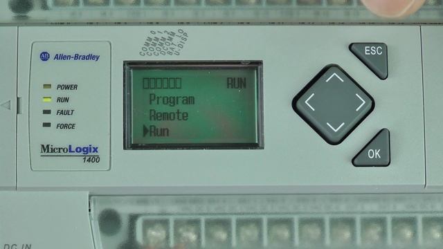 MicroLogix 1400 - Use LCD To Change Mode