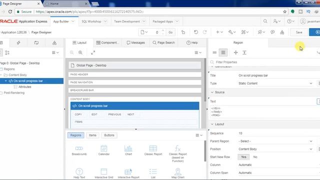 Oracle APEX Tutorial(19)-How To Create a Scroll Indicator in Oracle APEX | JavaInHand смотреть онлайн