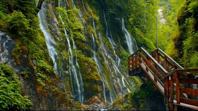 Relaxing Beautiful Waterfall. Calming Nature Sounds. (10 hours). White noise for sleeping. смотреть онлайн