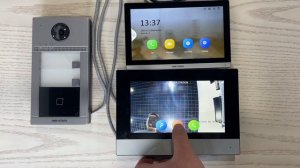 HIKVISION Door station DS-KV8113-WME1(C) and DS-KH6350-WTE1 work test control 2 locks