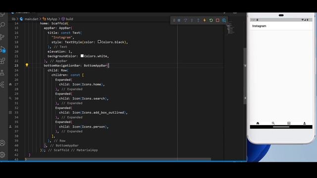 INSTAGRAM's Bottom Navigation Bar in Flutter | Flutter Course смотреть онлайн