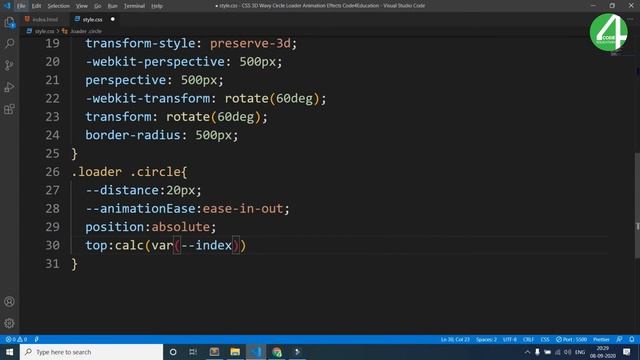 CSS 3D Wavy Circle Loader Animation Effects | 3D Ring Circle Loader Animation | Code4Education смотреть онлайн