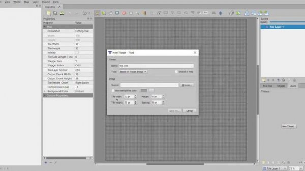 Tiled Editor - How to Create Map and TileSet