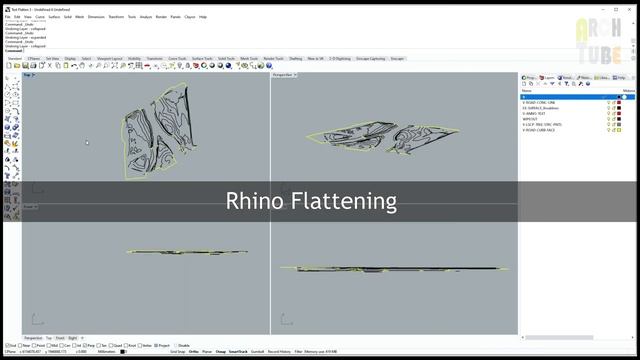 The easiest way to flatten lines in AutoCAD and Rhino. Super easy tutorial in less then 2min. смотреть онлайн
