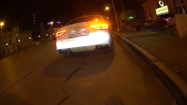Доработанный выхлоп от Audi A5 Sportback на Audi A4 B8