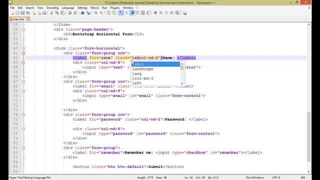 Bootstrap Framework in Urdu/Hindi part 31 horizontal form смотреть онлайн