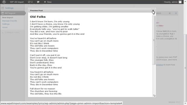 WP All Import - 10,000 Page Content Site on WordPress From Lyrics Database смотреть онлайн