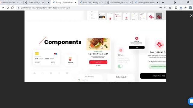 Best 5 Food App UI Kits | Food Ordering App | Figma | Android Tutorials смотреть онлайн