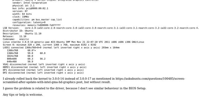 Ubuntu: Screen flickering / scrambling on an Asus UL30A смотреть онлайн