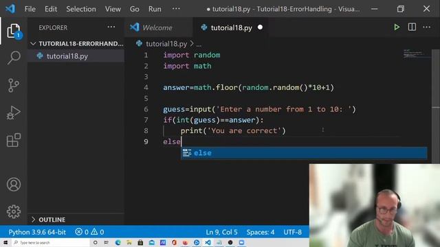 Python Programming for Beginners Tutorial 18 : Error Handling смотреть онлайн