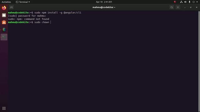 #npm issue | npm not found | sudo npm access denied | after installing node.tar.gz package in ubunt смотреть онлайн