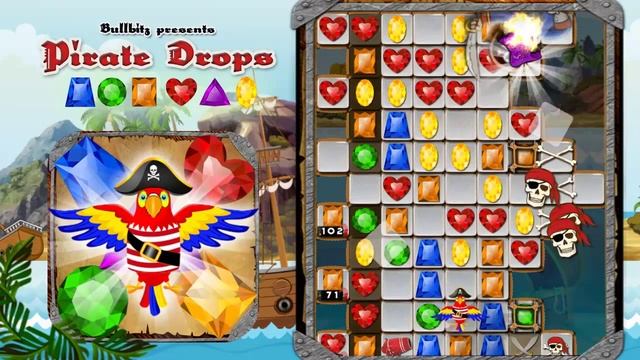 Pirate Drops - Match three puzzle by Bullbitz смотреть онлайн