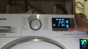 Samsung Ecobubble Digital Inverter WF80F5U4W Washing Machine : All programs and options