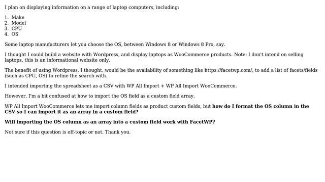 Wordpress: How do I create a array custom field for use with facetwp.com? смотреть онлайн