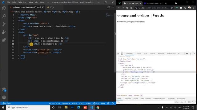v-once and v-show Directives | VUE JS 2 [Arabic] #vue_js_2 смотреть онлайн