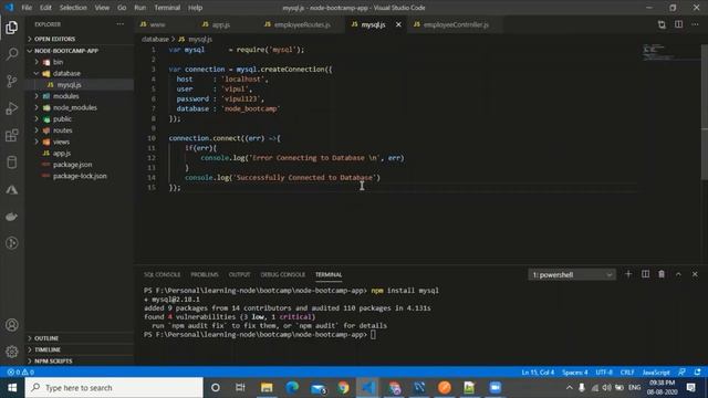 06. Creating APIs in Node.js with MySQL Database | PART 1 #nodejs #webdevelopment смотреть онлайн