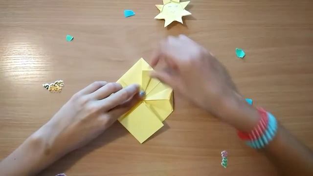 ?ОРИГАМИ СОЛНЫШКО из бумаги!!!? Бумажное солнце. | ?ORIGAMI SUN made of paper!!!? Paper the sun. DI смотреть онлайн