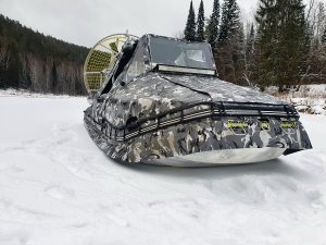 Рыбалка на реке Южного Урала  / На аэролодке зимой