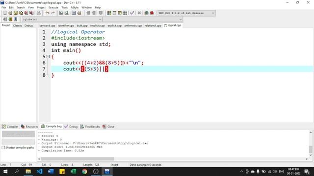 Logical operators in C++ with example program in Hindi | C++ Programming Tutorial - 18 смотреть онлайн