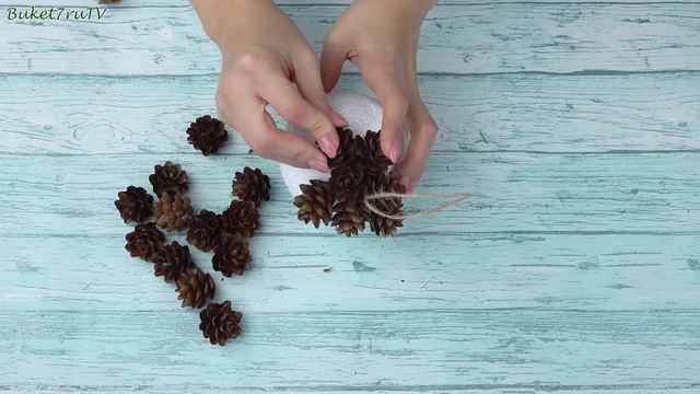 4 идеи: Очень ПРОСТО Новогодние Игрушки из пенопластового шарика смотреть онлайн