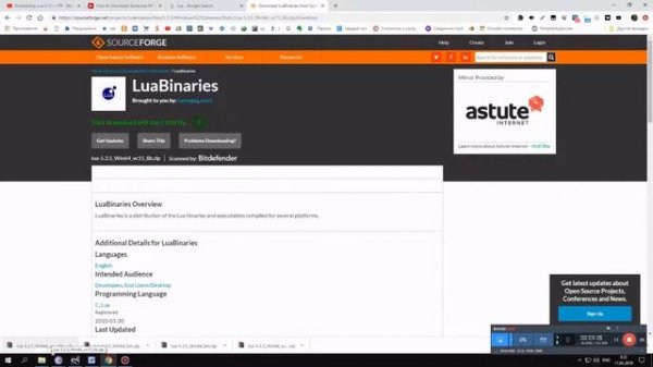 установка lua на windows 10