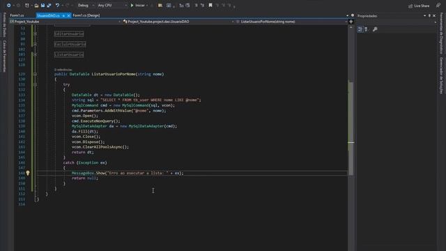 [C# e MySql] - 19 DATAGRIDVIEW DOUBLECLICK, MÉTODO PESQUISAR USUÁRIO смотреть онлайн