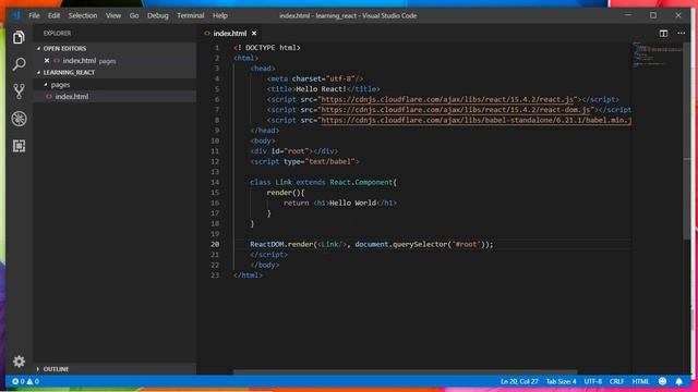 Create Simple Component in React смотреть онлайн