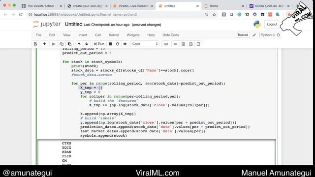 Viralml Live Webinar Recording - Download and Prepare Stock Market Data for Modeling - Part 1 смотреть онлайн