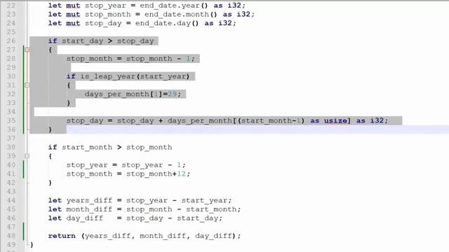 RUST - Date Difference Calculator: Computing the Years, Months and Days Between Two Dates смотреть онлайн