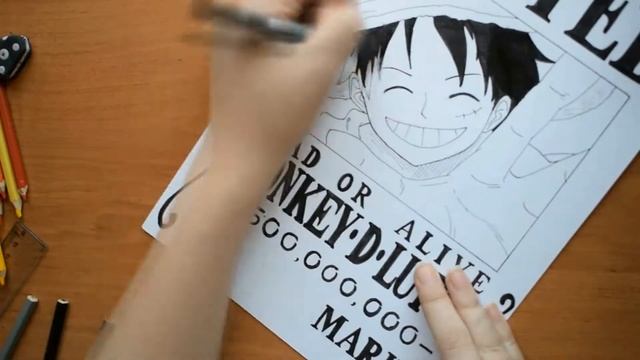 Speed anime drawing! One Piece - Monkey D.Luffy! / Рисуем Ван Пис - Луффи! смотреть онлайн