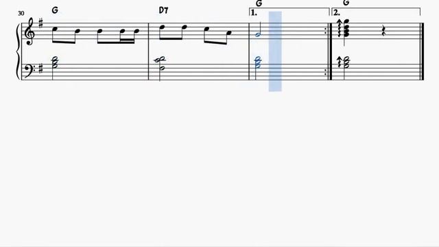 Jingle Bells Very Easy Piano Sheet Music with Chords Christmas Carols for Beginners смотреть онлайн