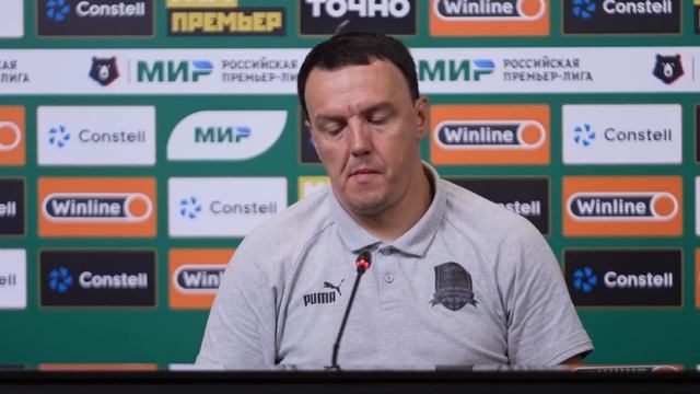 Пресс-конференция после матча «Краснодар» - «Химки» смотреть онлайн