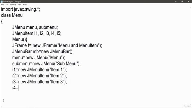 1. MENU : OTHER GUI COMPONENTS : JAVA GUI PROGRAMMING WITH SWING|| PROGRAMMING || LIFE 4 CODING смотреть онлайн
